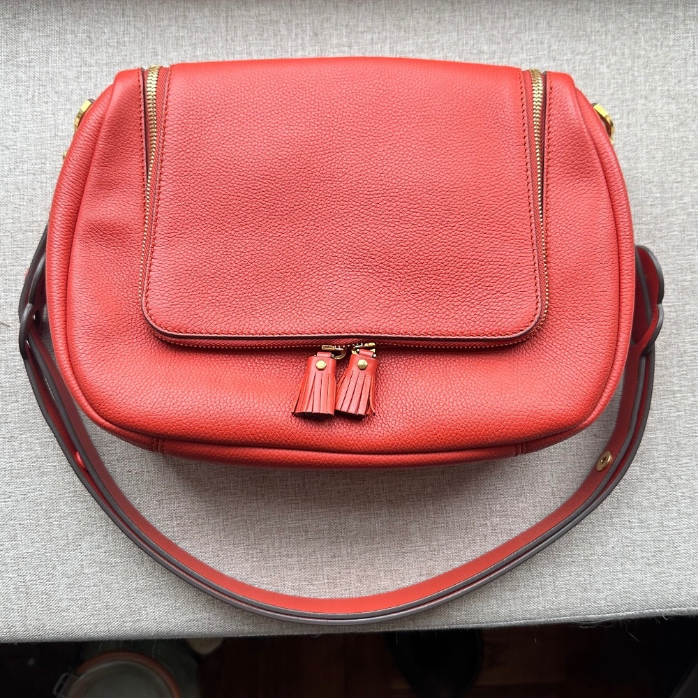 Anya Hindmarch Soft Vere Satchel Orange
